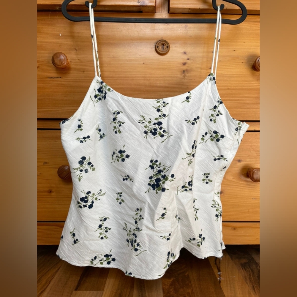 Bershka White Tank Top, S